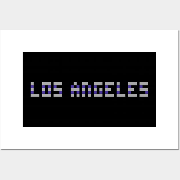 Pixel Hockey City Los Angeles 2007 Wall Art by gkillerb